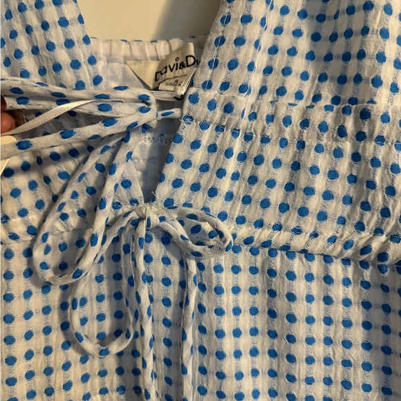 Azure Davi & Dani polka dot blue and white dress ! - Picture 7 of 9